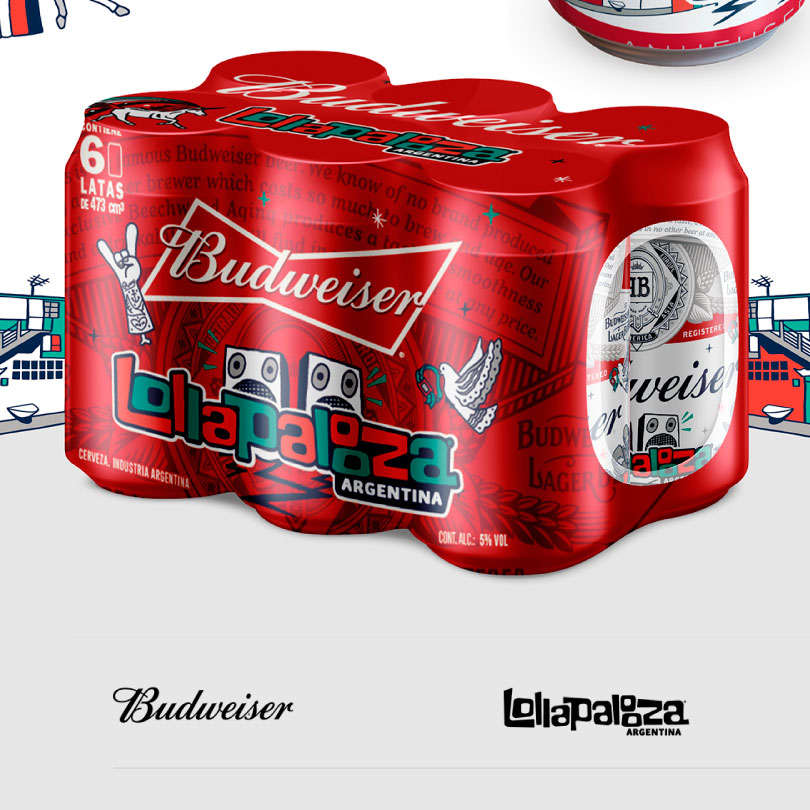 Budweiser Lollapalooza Design Packaging